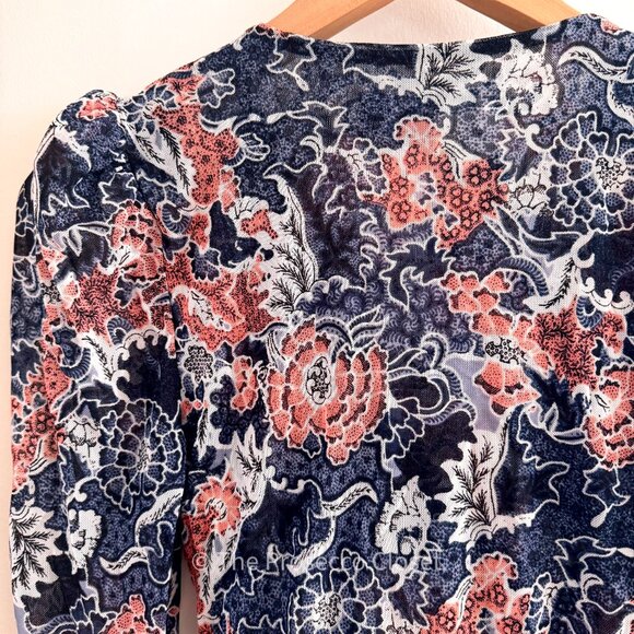 2000s INC International Concepts Wrap Nylon Print Top (XS) - Picture 5 of 5